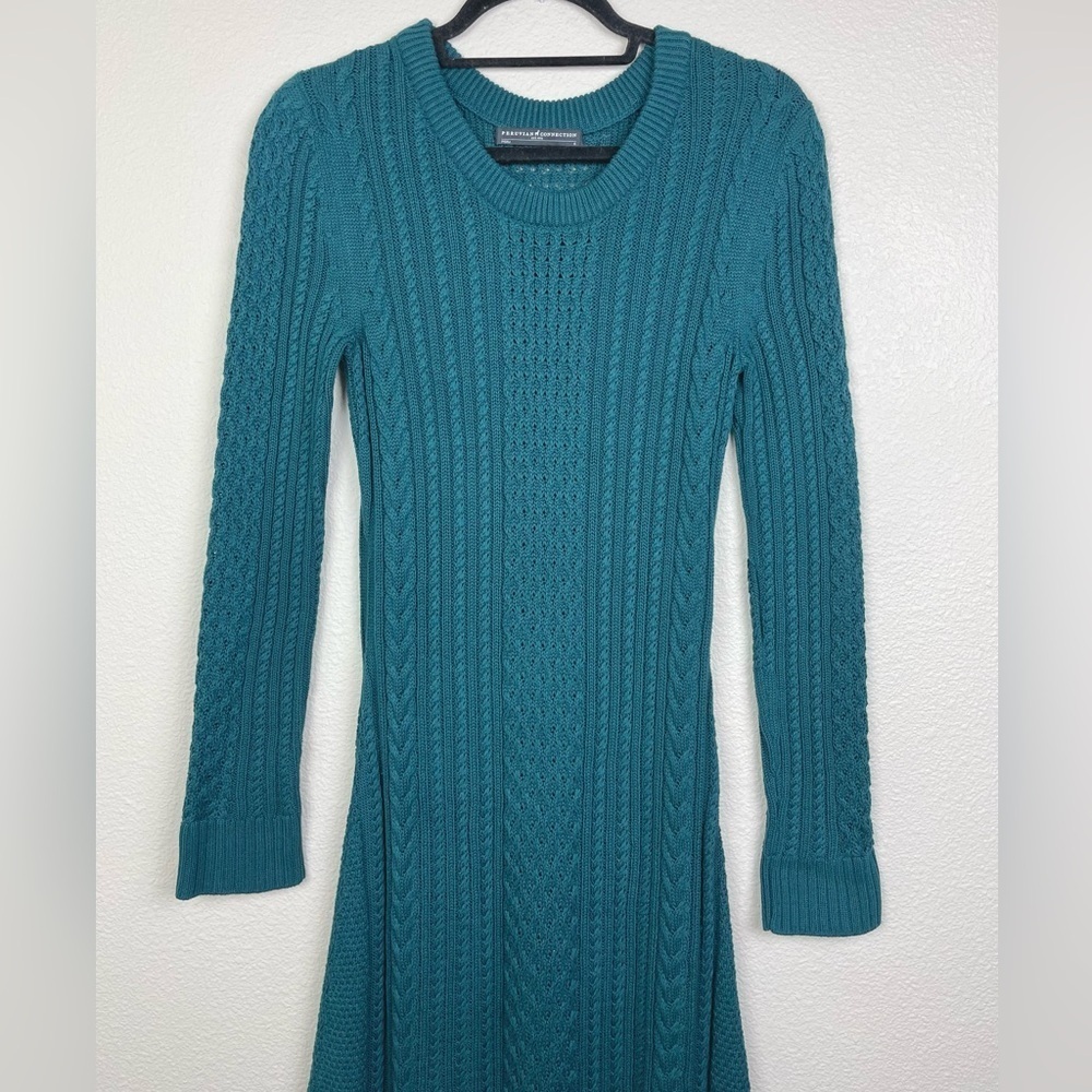 Peruvian Connection Women's Small Marina Dress in Mallard Knit Maxi Long Sleeve - Picture 3 of 16